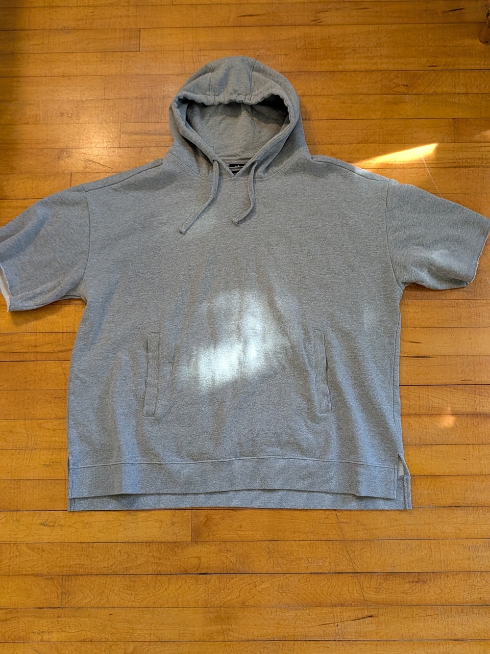 Charles River Apparel Gray Short-Sleeve Hooded Sweatshirt